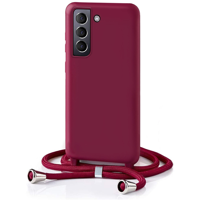 Θήκη Orso Soft TPU Κορδόνι Wine Samsung Galaxy S21 FE 5G