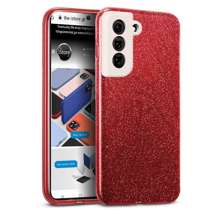 Hybrid Strass Red Case Samsung Galaxy S21 FE 5G