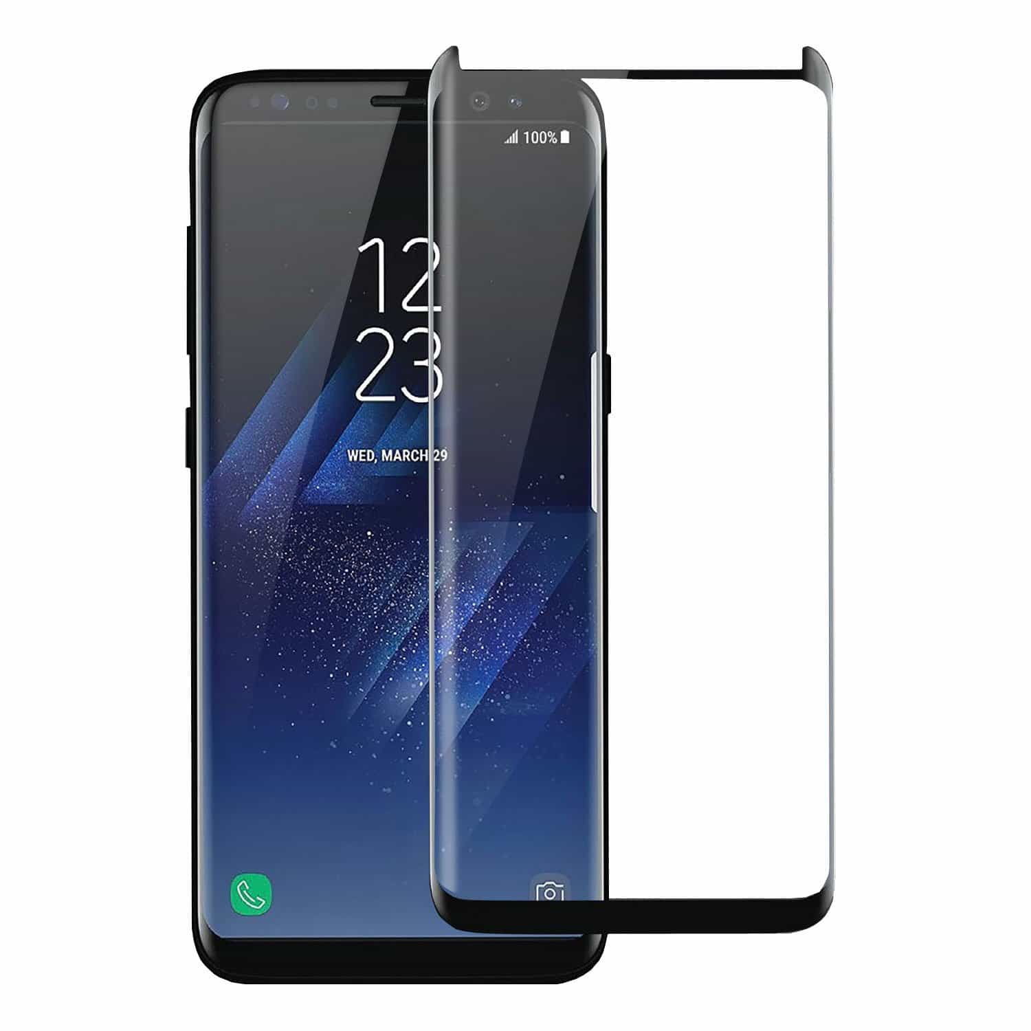 Tempered Glass Semi Full Screen Galaxy S8 Μαύρο