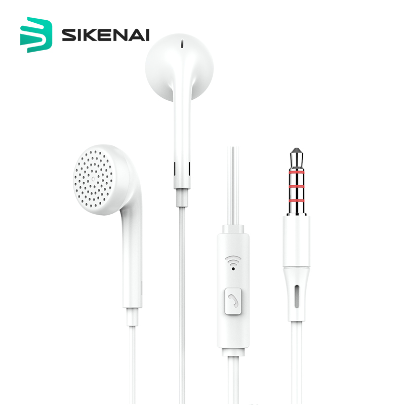 Sikenai Earphone Stereo 3,5mm Jack White (M2)