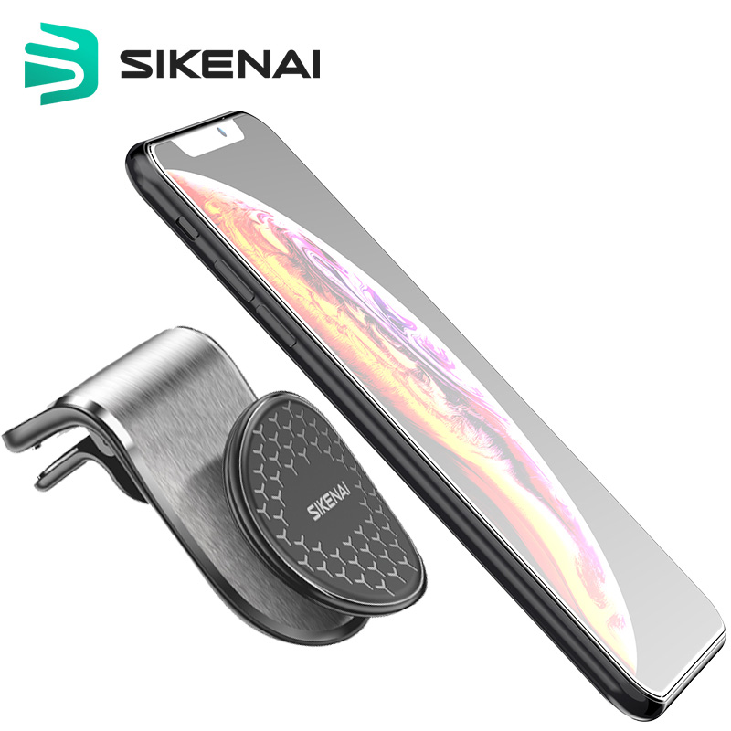 Sikenai Rotary Magnetic Car Clip Silver (XO-32)