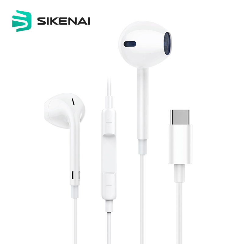 Sikenai Earphone Stereo Type-C White (i7S)