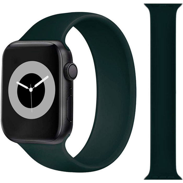 Stoband Hera Solo Loop Series Silicone Pine Green Λουράκι Apple Watch 42/44/45/49mmm (Size: M)