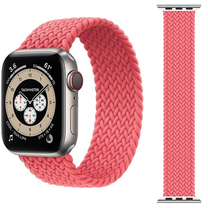 Stoband Hera Braided Pink Λουράκι για Apple Watch 42/44/45/49mm (Size: S)