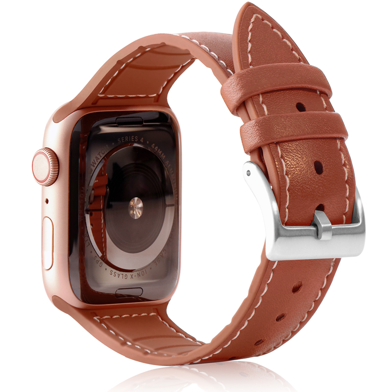 Stoband Hera Genuine Leather Λουράκι Apple Watch 42/44/45/49mm Brown