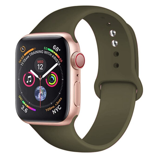 WiWU Elastic Rubber Silicone Olive Λουράκι Apple Watch 42/44/45/49mm