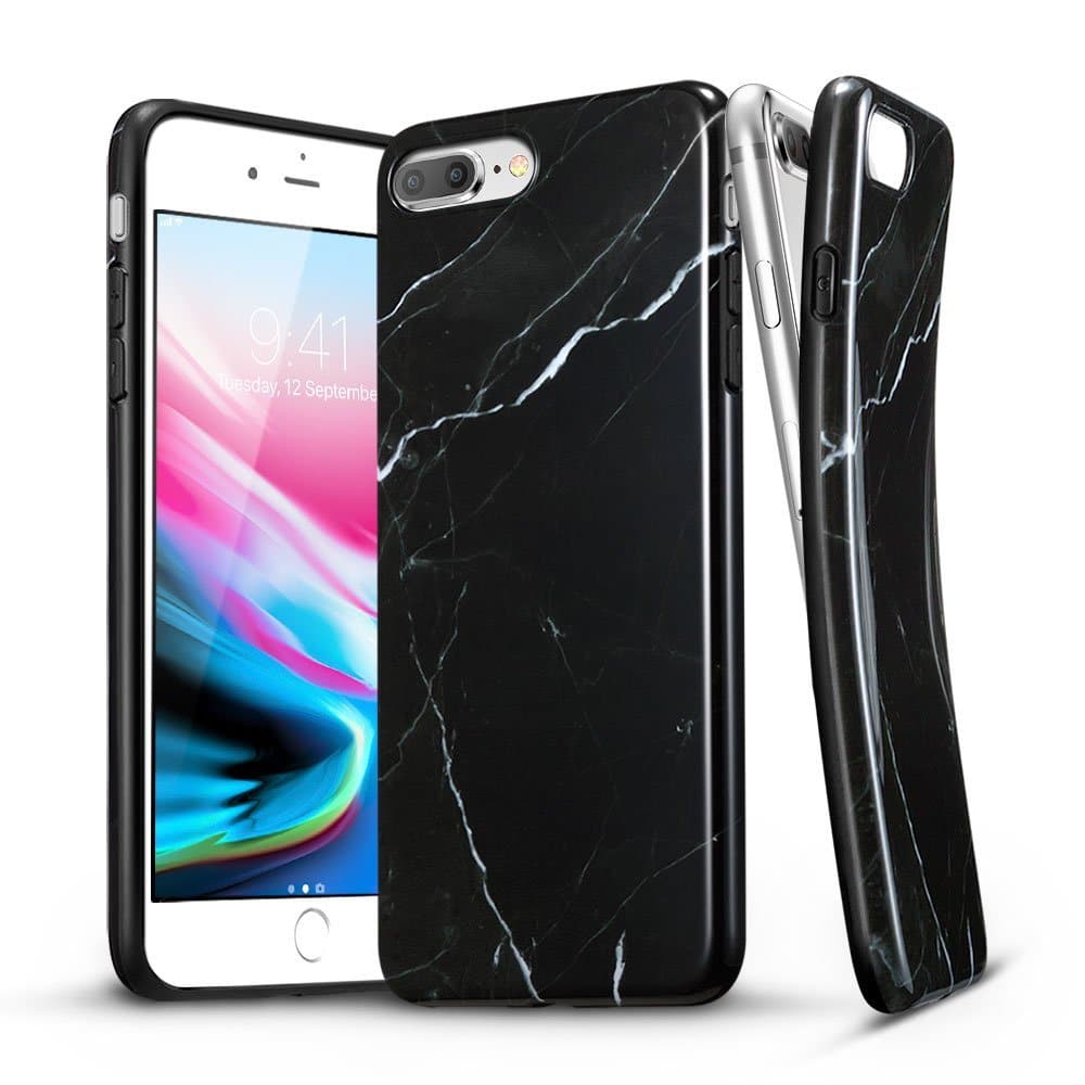 ESR iPhone 7 Plus/8 Plus Soft Marble Black Marquina (X000OV3M7B)