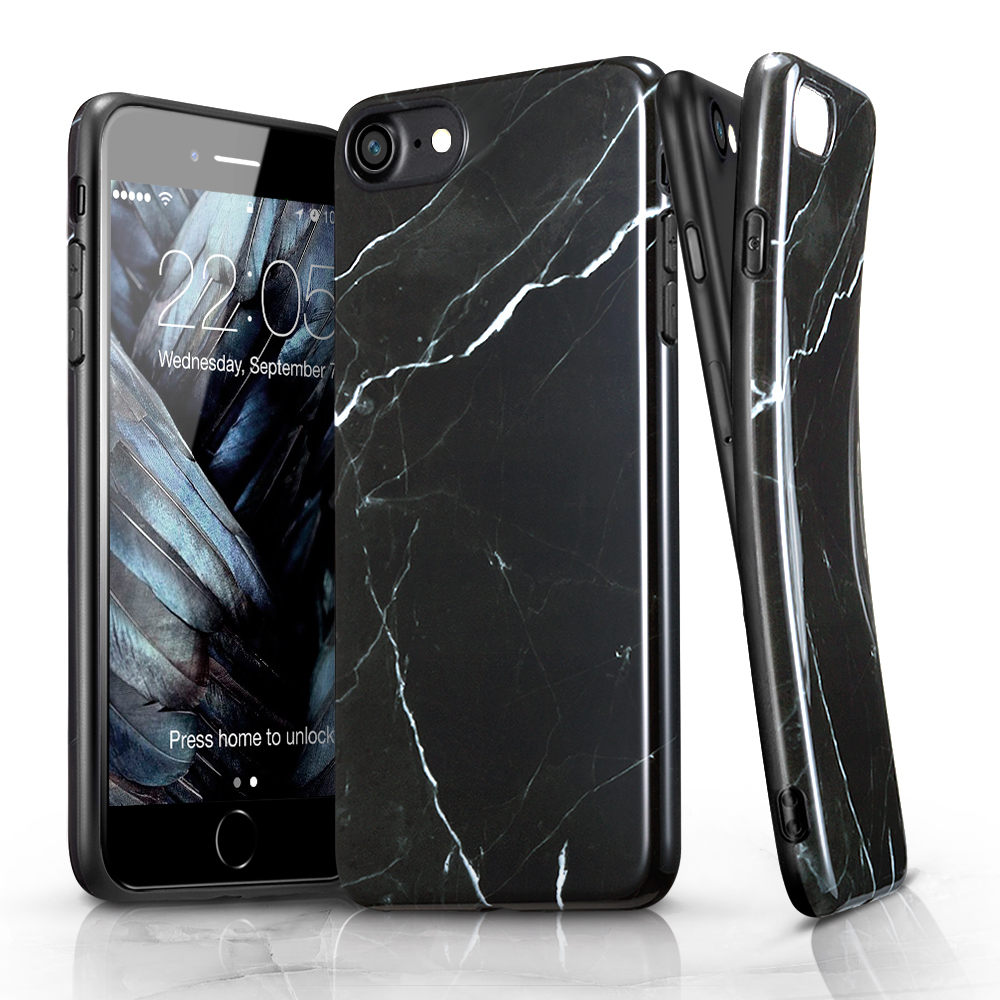 ESR iPhone 7/8/SE Soft Marble Black Marquina (X001H8H1NT)