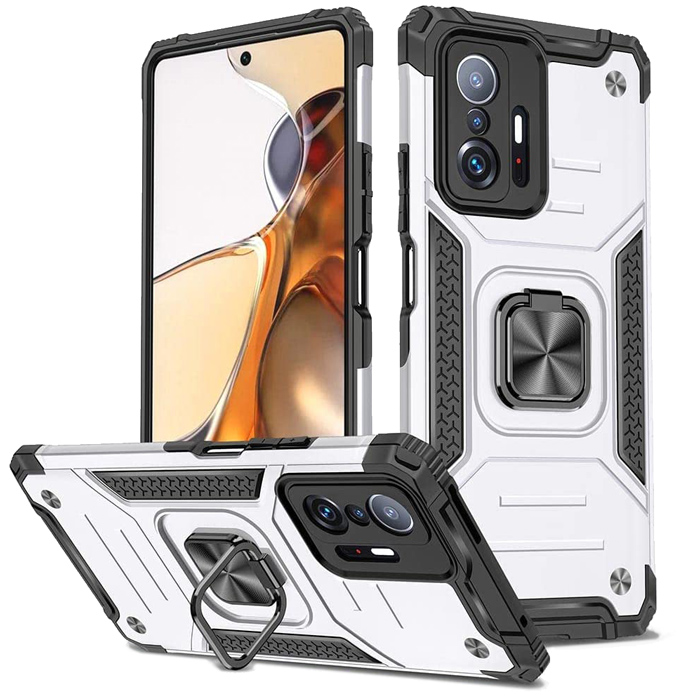 Armor Ringstand Case Silver Xiaomi 11T / 11T Pro