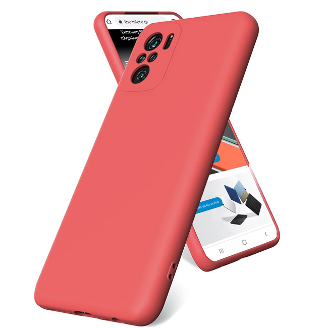 Rubber Silk Case Tomato Red Xiaomi Poco F3 / Xiaomi Mi 11i