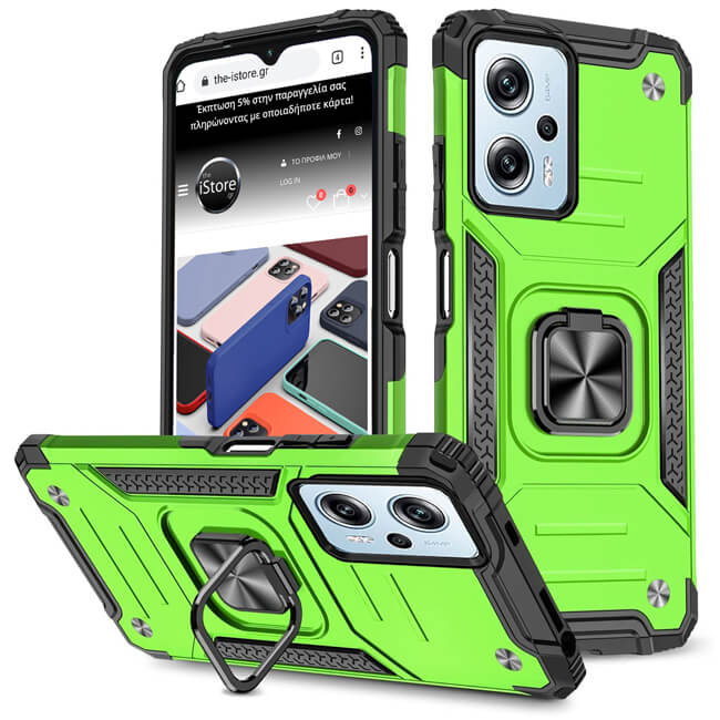 Armor Ringstand Case Green Xiaomi Poco X5 Pro 5G