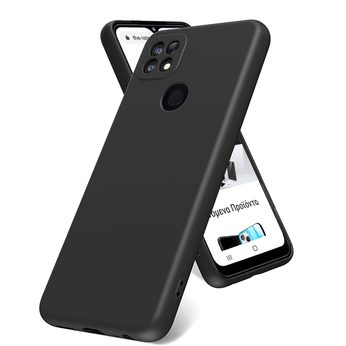 Rubber Silk Case Black Xiaomi Redmi 9C