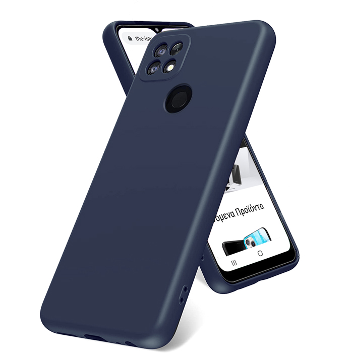 Rubber Silk Case Dark Blue Xiaomi Redmi 9C