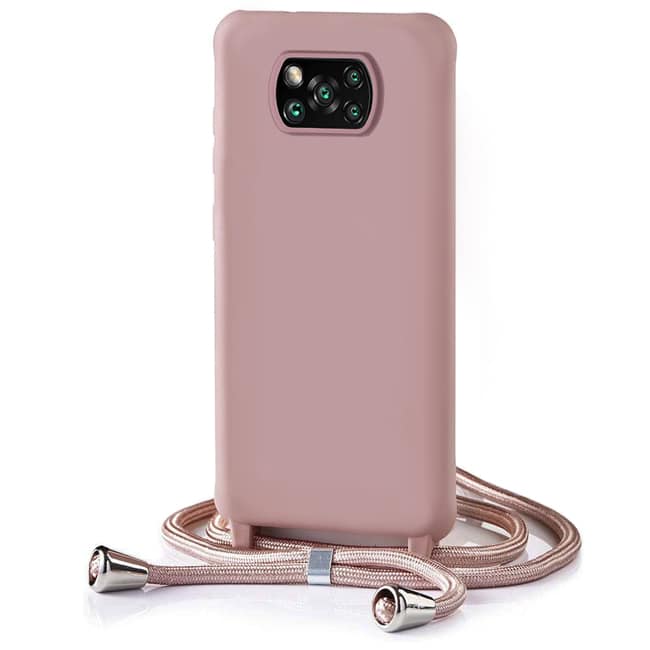 Θήκη Orso Soft TPU Κορδόνι Dusty Rose Poco X3 NFC / X3 Pro