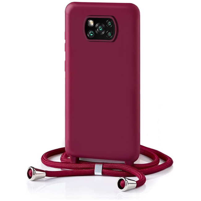 Θήκη Orso Soft TPU Κορδόνι Wine Xiaomi X3 NFC / X3 Pro