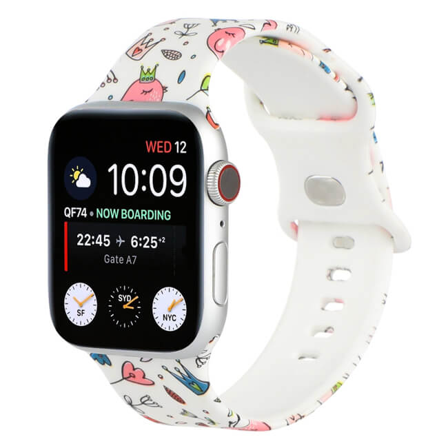 Flowers Series Silicone Λουράκι Apple Watch 42/44/45/49mm