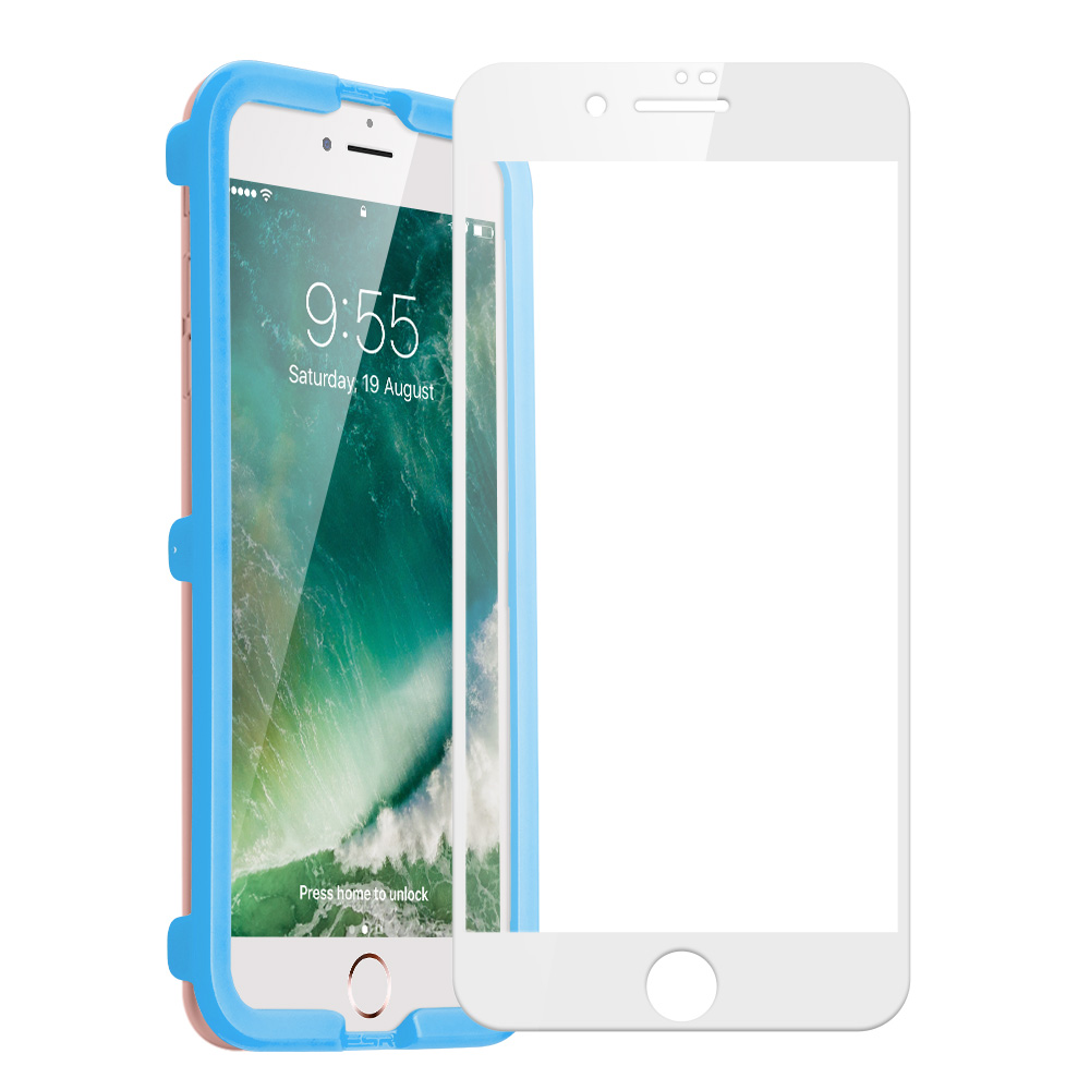 ESR Tempered Glass iPhone 6/6s Full Cover White (With Easy Installation Frame)