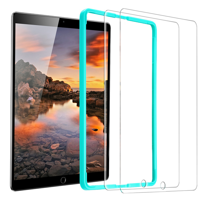 (2-Pack) ESR Premium Quality Tempered Glass iPad Air/Air 2 (With Easy Installation Frame)