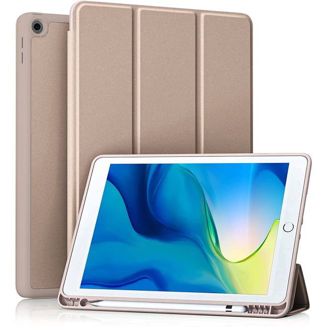 OEM Θήκη Soft TPU Flexible Pencil Holder Beige iPad 9