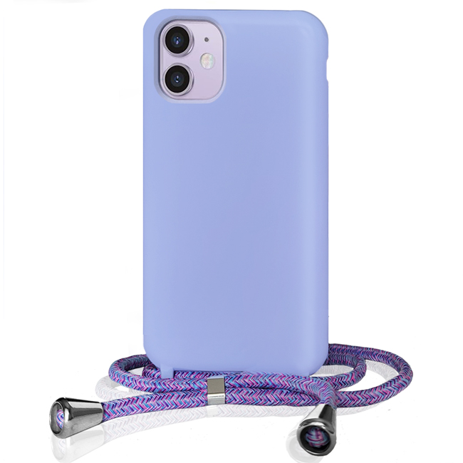 Θήκη Orso Soft TPU Κορδόνι Violet iPhone 11