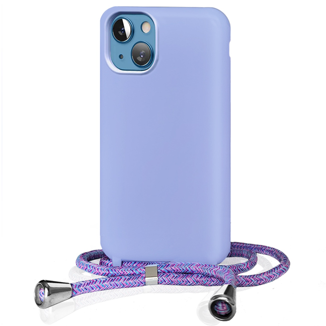 Θήκη Orso Soft TPU Κορδόνι Violet iPhone 13