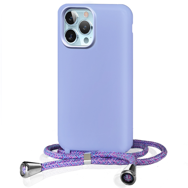 Θήκη Orso Soft TPU Κορδόνι Violet iPhone 13 Pro Max