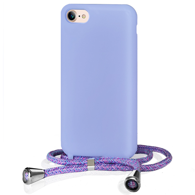 Θήκη Orso Soft TPU Κορδόνι Violet iPhone 7/8/SE 2020/2022