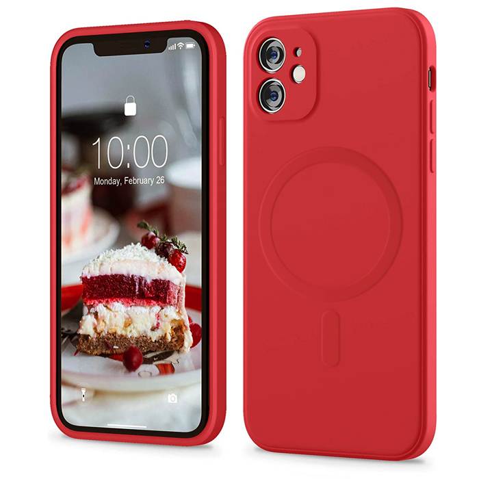 KSTDesign Magsafe Liquid Silicone Case Red iPhone 11