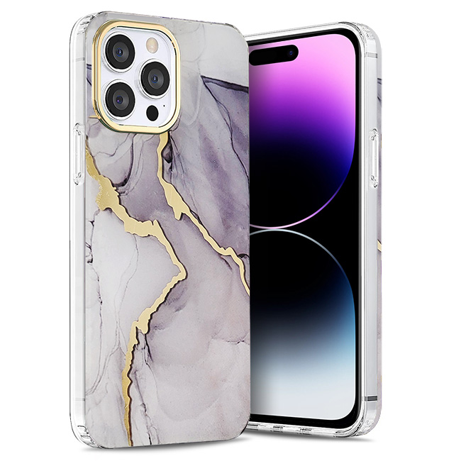 Orso Marble Silicone Case Grey iPhone 14 Pro Max