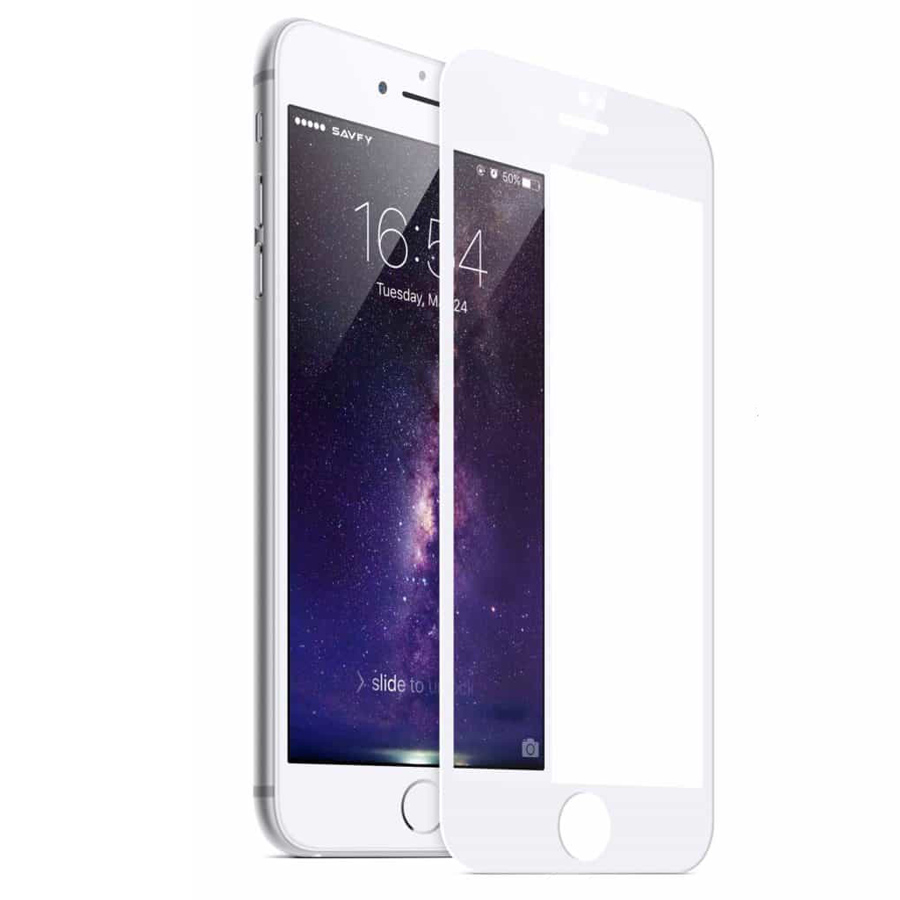 Tempered Glass Full Screen Protector iPhone 6/6s White