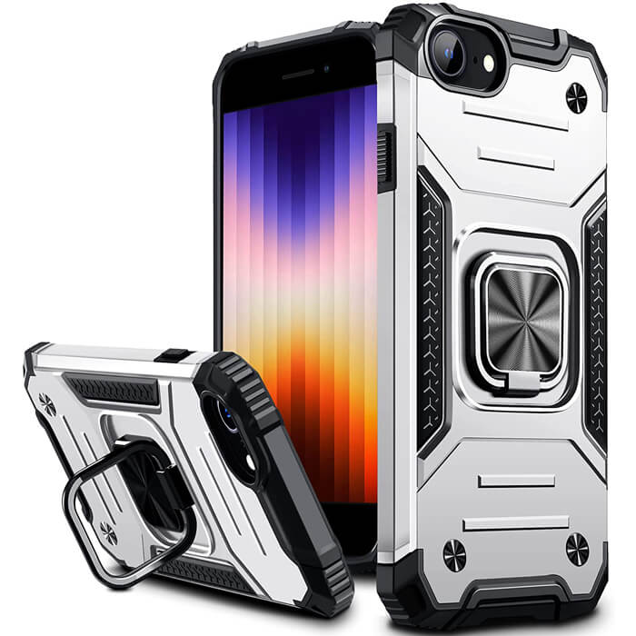 Armor Ringstand Case Silver iPhone 7/8/SE 2020