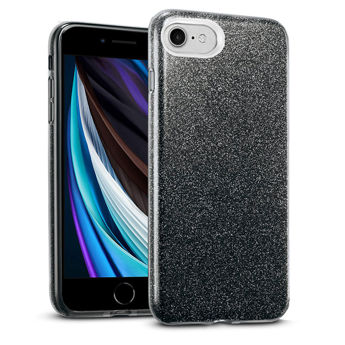 Hybrid Strass Black Case iPhone SE 2020