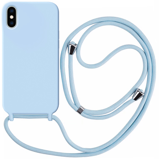 Θήκη Orso Cloud Κορδόνι Cyan iPhone X/Xs