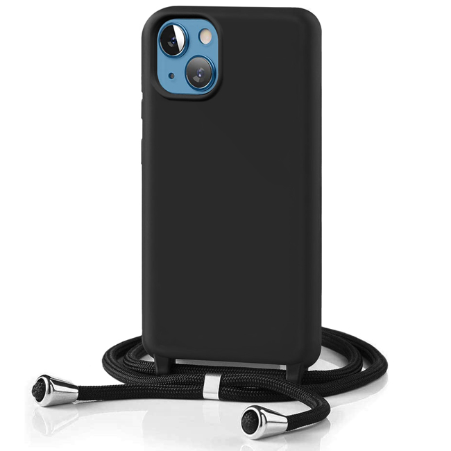 Θήκη Orso Soft TPU Κορδόνι Black iPhone 13