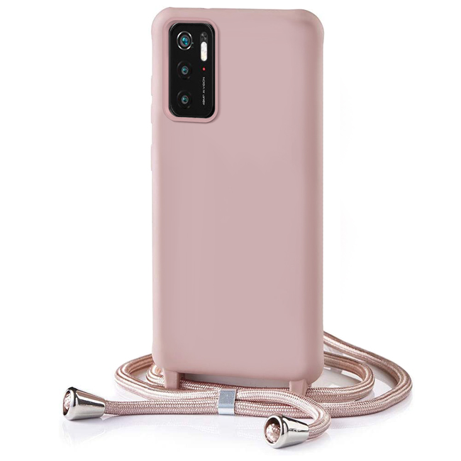 Θήκη Orso Soft TPU Κορδόνι Dusty Rose Xiaomi Redmi Note 10 5G