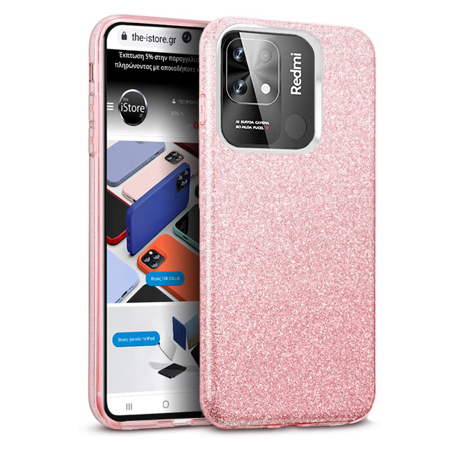 Hybrid Strass Pink Case Xiaomi Redmi 10C