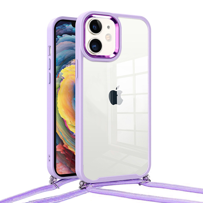 Θήκη Orso Shield Κορδόνι Clear Violet iPhone 11