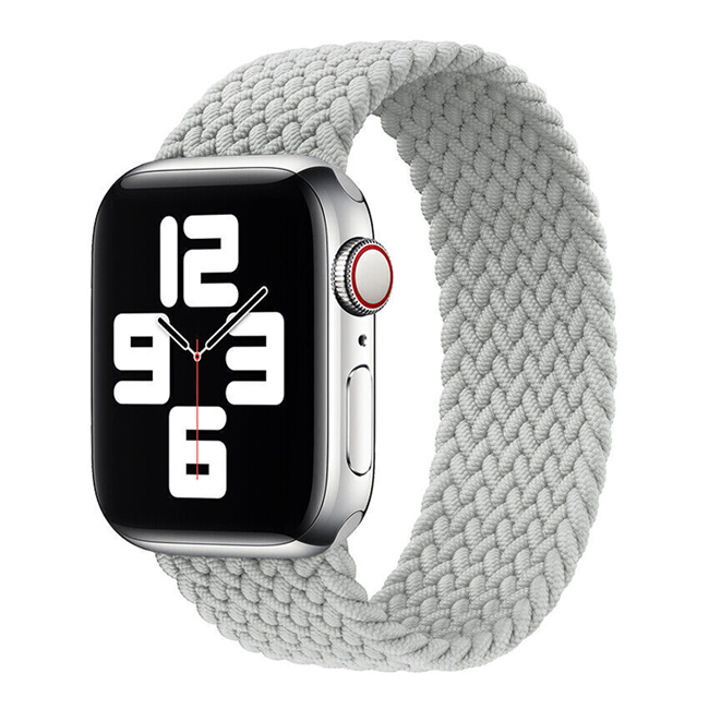 Hera Braided Pearl Grey Λουράκι για Apple Watch 42/44/45/49mm (Size: L)