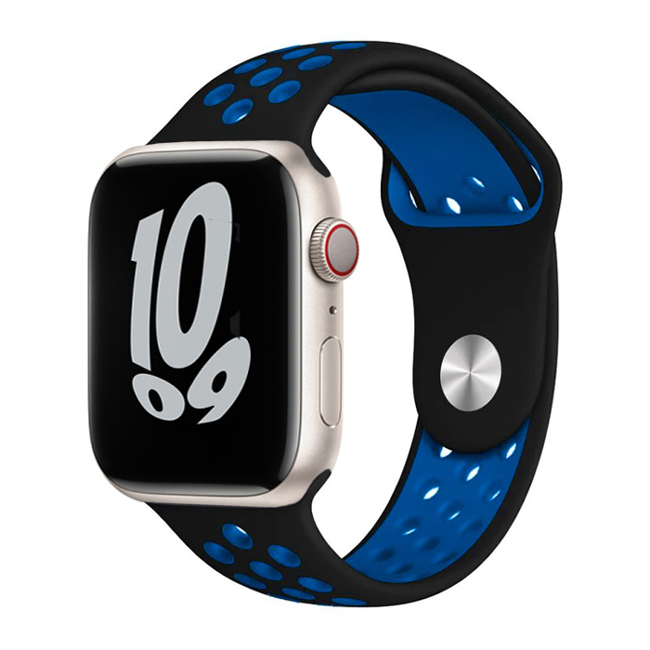 Orso Black/Blue Sport Silicone Λουράκι Apple Watch 42/44/45/49mm