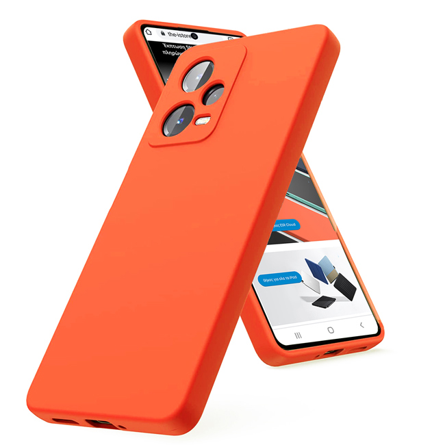 Θήκη Rubber Silk Orange Xiaomi Redmi Note 12 Pro+ 5G