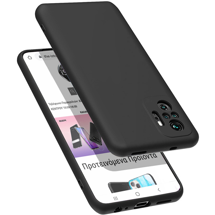 Rubber Silk Case Black Xiaomi Redmi Note 10 Pro