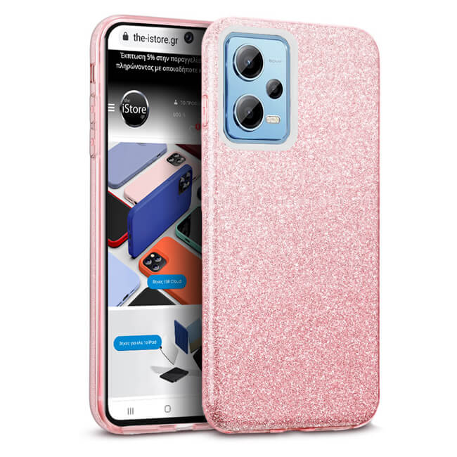 Θήκη Hybrid Strass Pink Xiaomi Redmi Note 12 Pro 5G