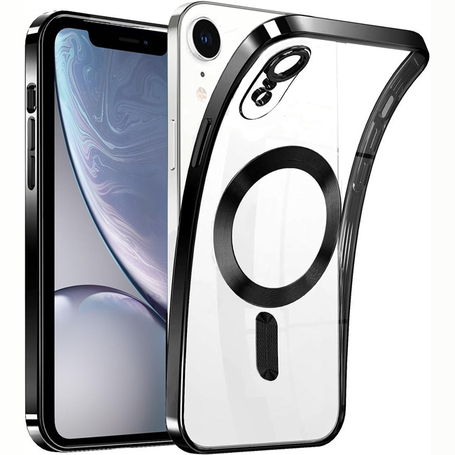 Θήκη iPhone XR Silicone MagSafe Clear Black