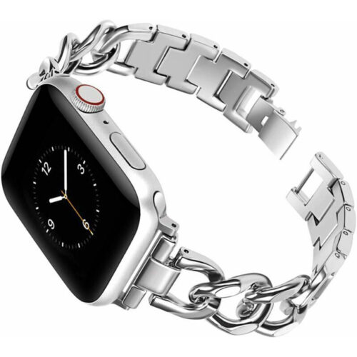 OEM Elegant Metal Beads Bracelet Silver Apple Watch 42/44/45/49mm