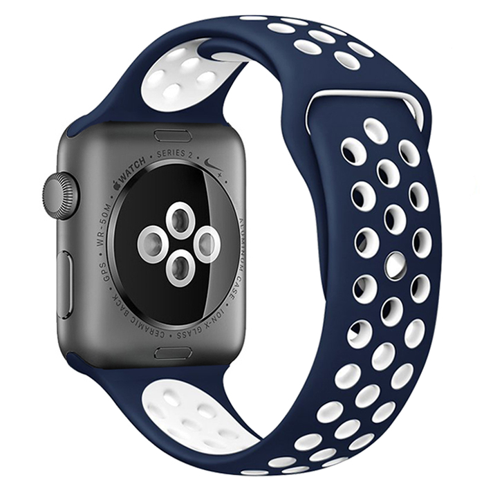 Orso Blue/White Sport Silicone Λουράκι Apple Watch 42/44/45/49mm