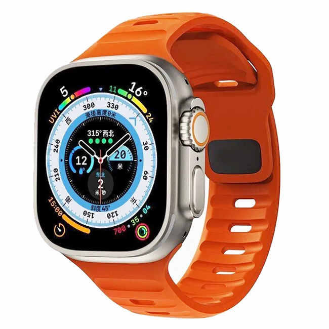 Orso Silicone Line Band Orange Apple Watch 42/44/45/46/49mm