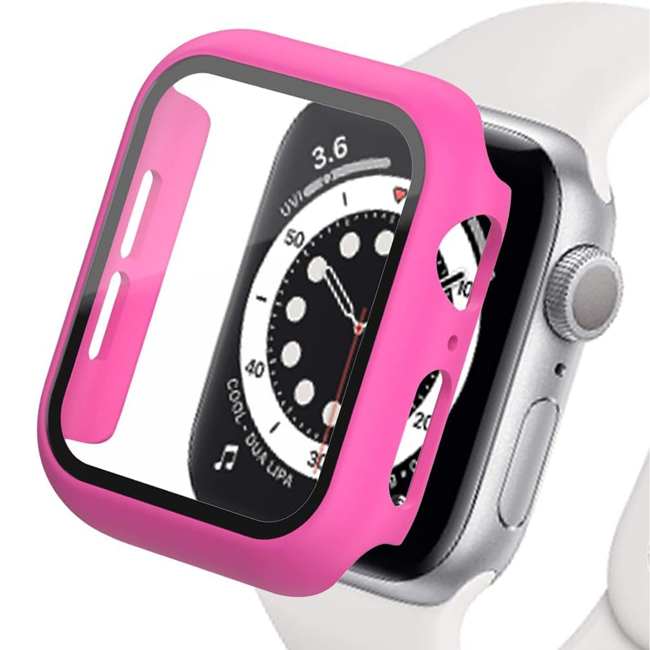 Θήκη 2-in-1 Hard Frame Fuchsia + Tempered Glass Apple Watch 46mm