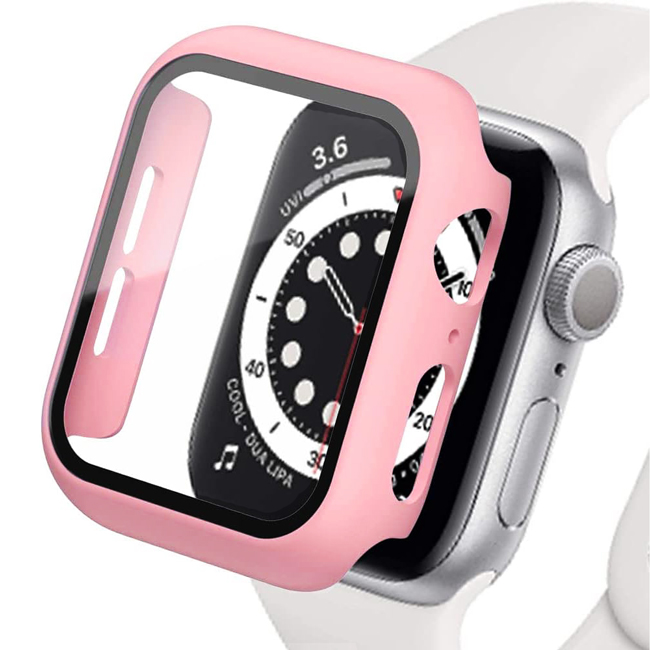 Θήκη 2-in-1 Hard Frame Pink + Tempered Glass Apple Watch 46mm