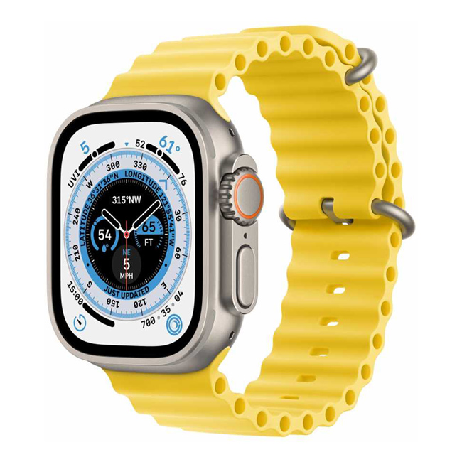 Orso Deluxe Sport Silicone Yellow Λουράκι Apple Watch 42/44/45/46/49mm