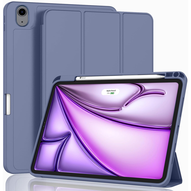 Θήκη Soft TPU Flexible Pencil Holder Lavender iPad Air 13 2024